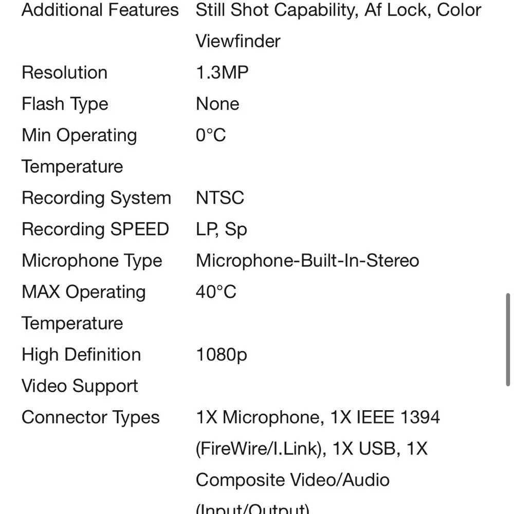 Canon Silver Video Camera
